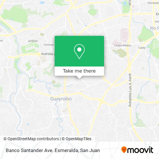 Banco Santander Ave. Esmeralda map