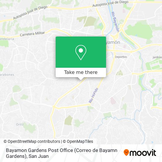 Bayamon Gardens Post Office (Correo de Bayamn Gardens) map