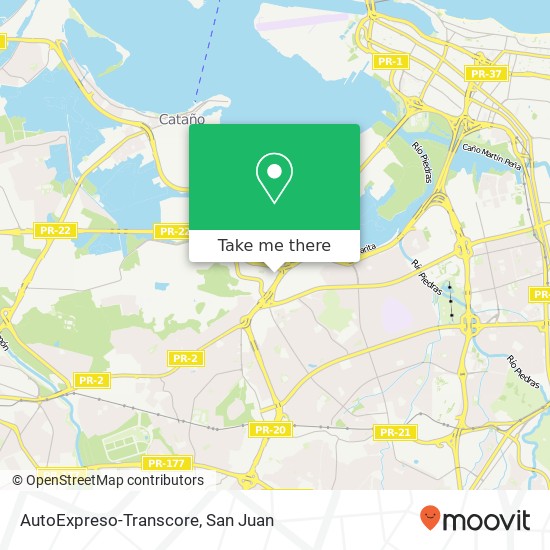 AutoExpreso-Transcore map