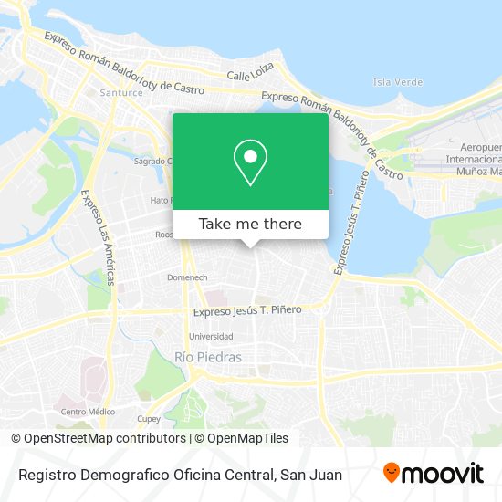 Registro Demografico Oficina Central map