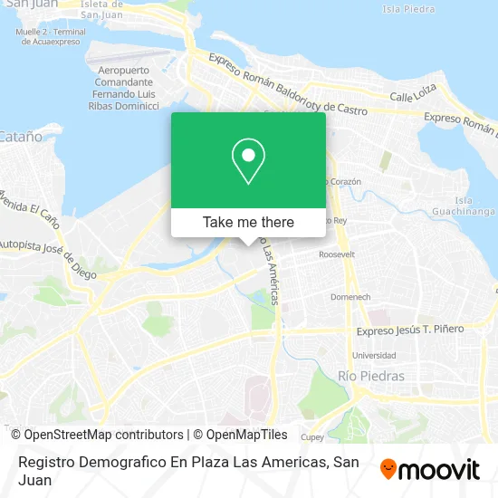 Mapa de Registro Demografico En Plaza Las Americas