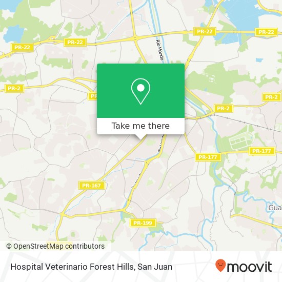 Hospital Veterinario Forest Hills map