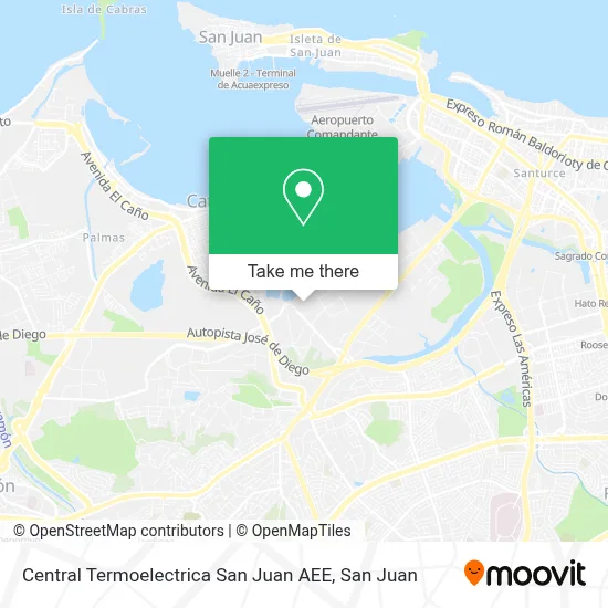 Mapa de Central Termoelectrica San Juan AEE