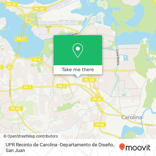 UPR Recinto de Carolina -Departamento de Diseño map