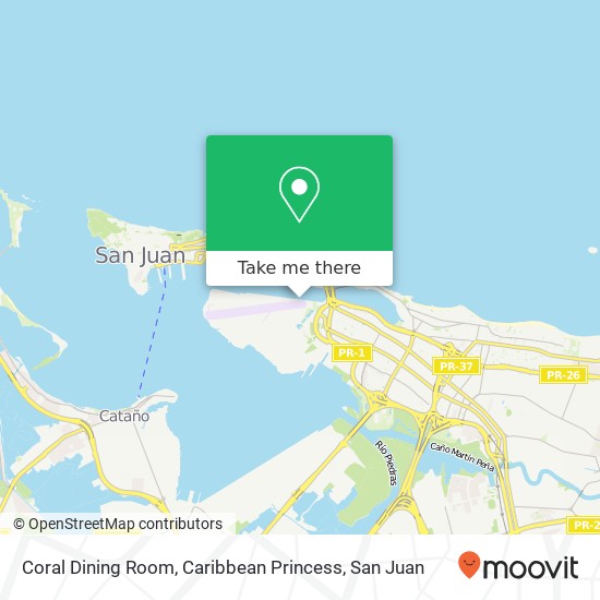 Coral Dining Room, Caribbean Princess map