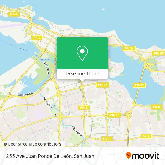 255 Ave Juan Ponce De León map