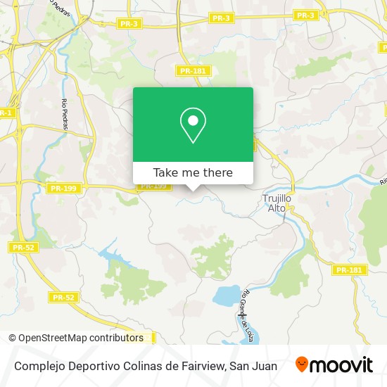 Complejo Deportivo Colinas de Fairview map
