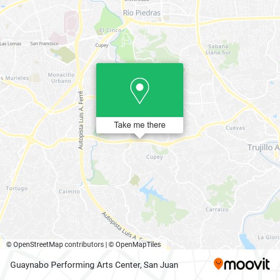 Mapa de Guaynabo Performing Arts Center