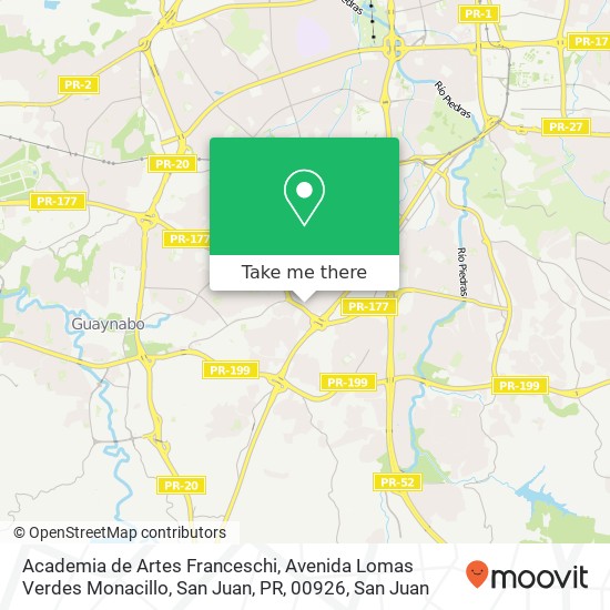 Academia de Artes Franceschi, Avenida Lomas Verdes Monacillo, San Juan, PR, 00926 map