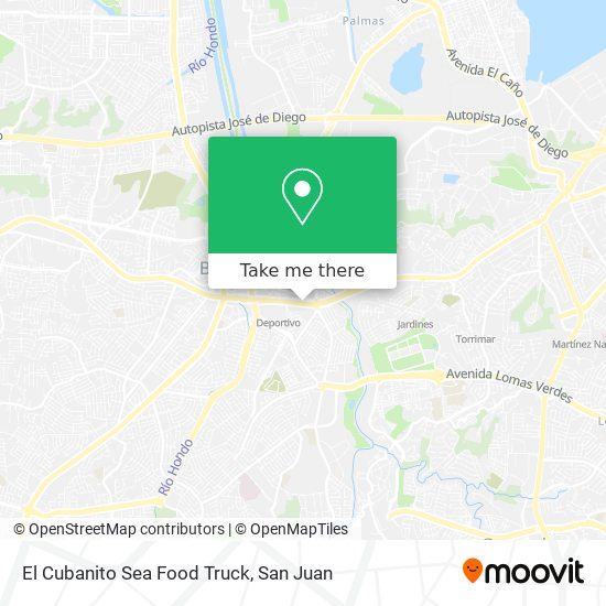 Mapa de El Cubanito Sea Food Truck