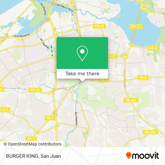 Mapa de BURGER KING