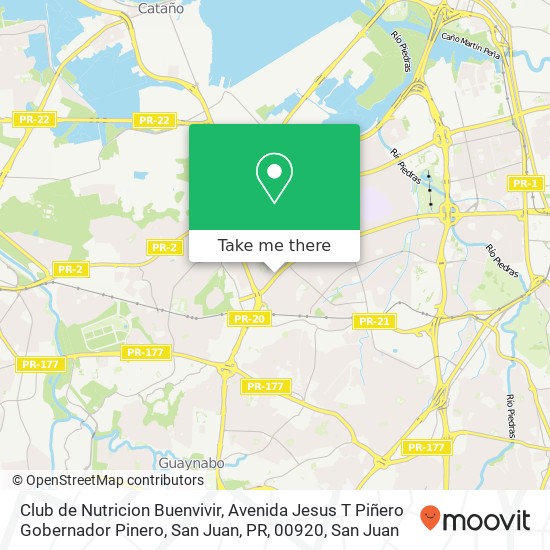 Club de Nutricion Buenvivir, Avenida Jesus T Piñero Gobernador Pinero, San Juan, PR, 00920 map