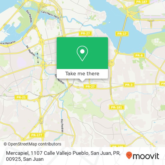 Mapa de Mercapiel, 1107 Calle Vallejo Pueblo, San Juan, PR, 00925