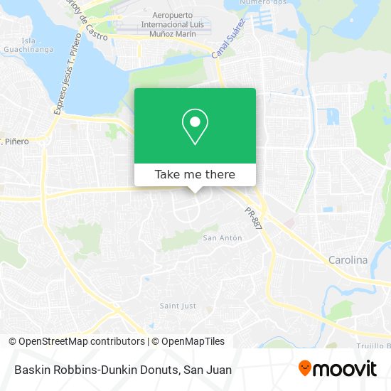 Baskin Robbins-Dunkin Donuts map