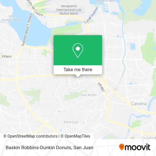 Mapa de Baskin Robbins-Dunkin Donuts