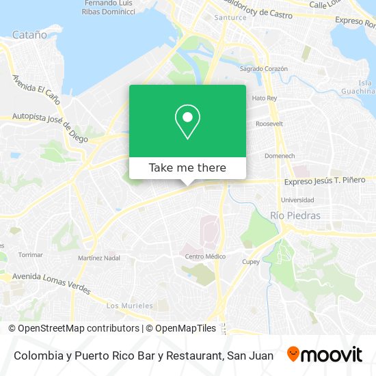 Colombia y Puerto Rico Bar y Restaurant map