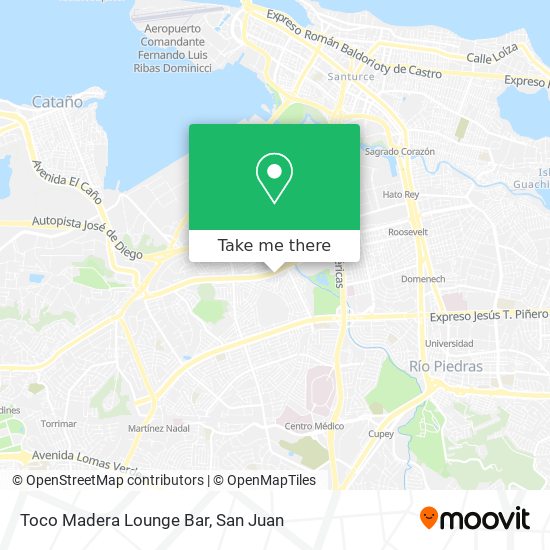 Toco Madera Lounge Bar map