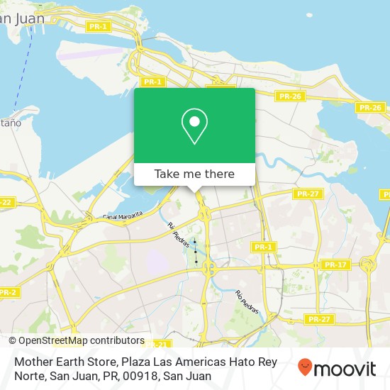 Mother Earth Store, Plaza Las Americas Hato Rey Norte, San Juan, PR, 00918 map