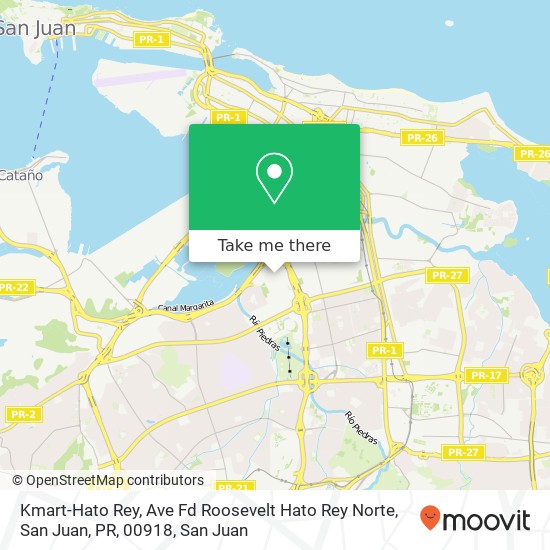 Kmart-Hato Rey, Ave Fd Roosevelt Hato Rey Norte, San Juan, PR, 00918 map