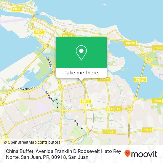 China Buffet, Avenida Franklin D Roosevelt Hato Rey Norte, San Juan, PR, 00918 map