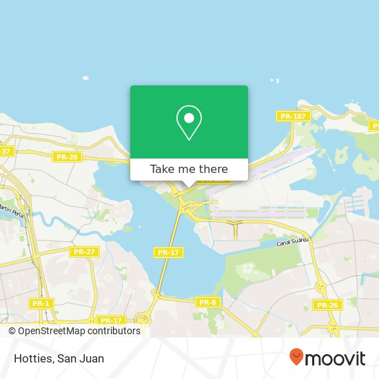 Mapa de Hotties, Isla Verde, Carolina, PR, 00979