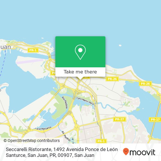 Seccarelli Ristorante, 1492 Avenida Ponce de León Santurce, San Juan, PR, 00907 map