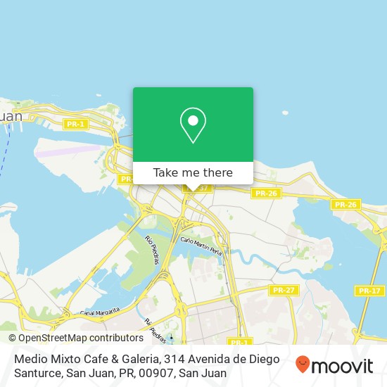Medio Mixto Cafe & Galeria, 314 Avenida de Diego Santurce, San Juan, PR, 00907 map