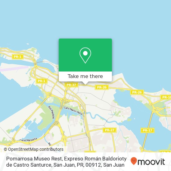 Pomarrosa Museo Rest, Expreso Román Baldorioty de Castro Santurce, San Juan, PR, 00912 map