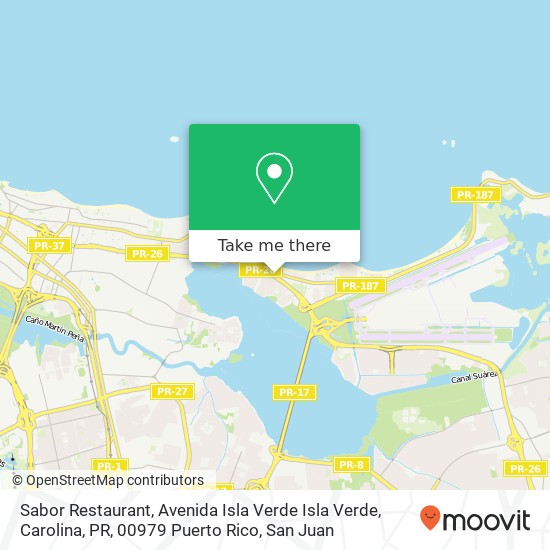 Sabor Restaurant, Avenida Isla Verde Isla Verde, Carolina, PR, 00979 Puerto Rico map