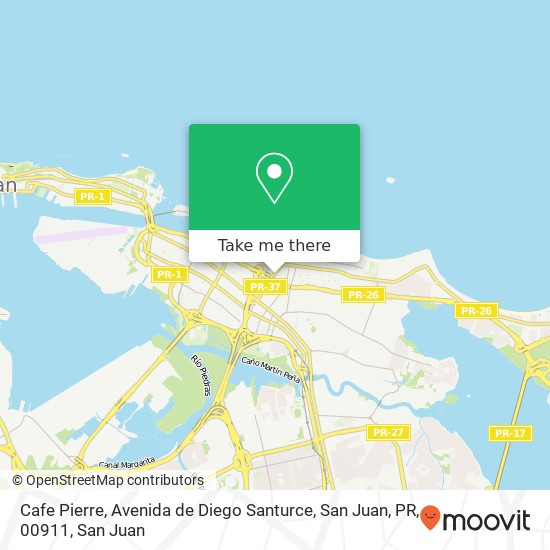 Cafe Pierre, Avenida de Diego Santurce, San Juan, PR, 00911 map