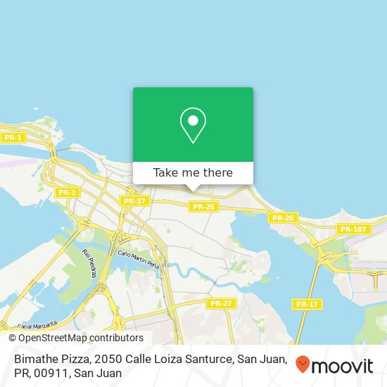 Mapa de Bimathe Pizza, 2050 Calle Loiza Santurce, San Juan, PR, 00911