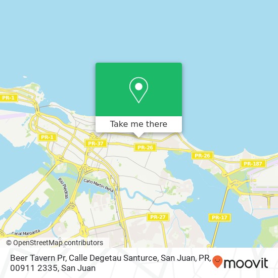 Beer Tavern Pr, Calle Degetau Santurce, San Juan, PR, 00911 2335 map