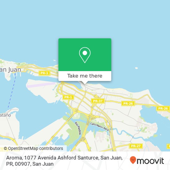 Aroma, 1077 Avenida Ashford Santurce, San Juan, PR, 00907 map