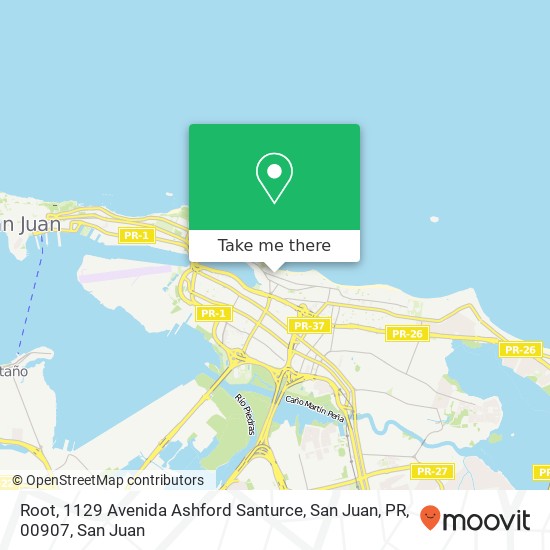 Mapa de Root, 1129 Avenida Ashford Santurce, San Juan, PR, 00907