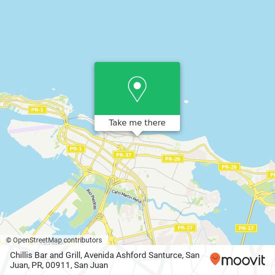 Chillis Bar and Grill, Avenida Ashford Santurce, San Juan, PR, 00911 map