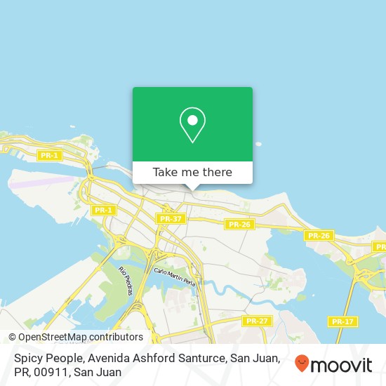 Spicy People, Avenida Ashford Santurce, San Juan, PR, 00911 map