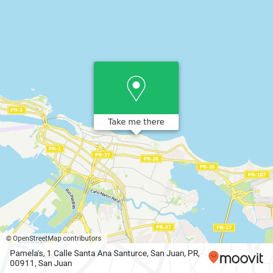 Pamela's, 1 Calle Santa Ana Santurce, San Juan, PR, 00911 map