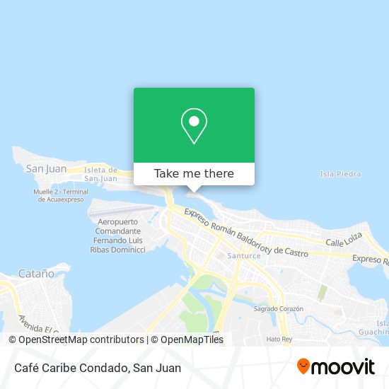 Café Caribe Condado map