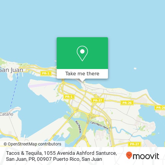 Tacos & Tequila, 1055 Avenida Ashford Santurce, San Juan, PR, 00907 Puerto Rico map