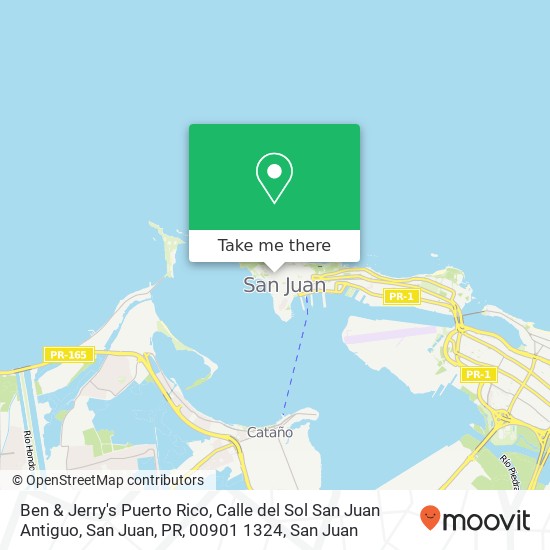 Mapa de Ben & Jerry's Puerto Rico, Calle del Sol San Juan Antiguo, San Juan, PR, 00901 1324