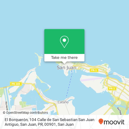 Mapa de El Borquerón, 104 Calle de San Sebastian San Juan Antiguo, San Juan, PR, 00901