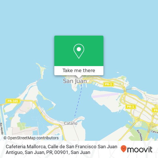 Mapa de Cafeteria Mallorca, Calle de San Francisco San Juan Antiguo, San Juan, PR, 00901