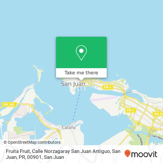 Mapa de Fruita Fruit, Calle Norzagaray San Juan Antiguo, San Juan, PR, 00901