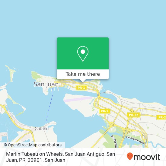 Marlin Tubeau on Wheels, San Juan Antiguo, San Juan, PR, 00901 map