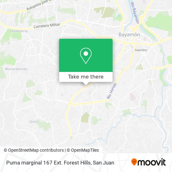Puma marginal 167 Ext. Forest Hills map