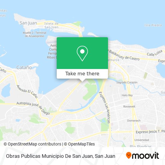 Obras Publicas Municipio De San Juan map