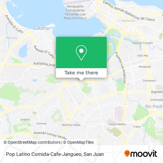 Pop Latino Comida-Cafe-Jangueo map
