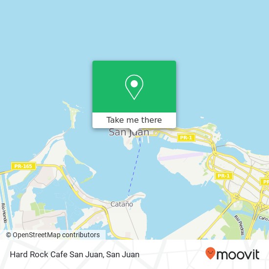 Hard Rock Cafe San Juan map