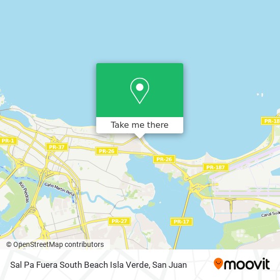 Sal Pa Fuera South Beach Isla Verde map