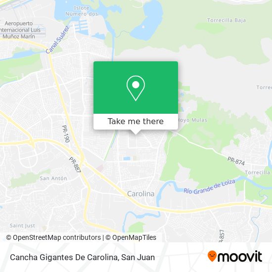 Cancha Gigantes De Carolina map